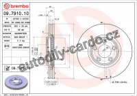 Brzdový kotouč BREMBO 09.7910.10 - JAGUAR