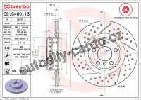 Brzdový kotouč BREMBO 09.C400.13 - BMW