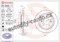Brzdový kotouč BREMBO 08.D220.11