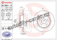 Brzdový kotouč BREMBO 08.B601.11