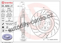 Brzdový kotouč BREMBO 09.A958.21 - MERCEDES-BENZ