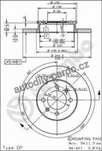 Brzdový kotouč BREMBO 08.4748.10 - AUSTIN, ROVER