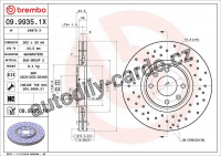 Brzdový kotouč BREMBO 09.9935.1X