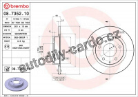 Brzdový kotouč BREMBO 08.7352.10 - MAZDA