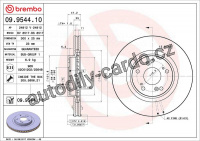Brzdový kotouč BREMBO 09.9544.10 - HONDA