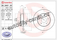 Brzdový kotouč BREMBO 08.9461.21