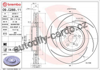Brzdový kotouč BREMBO 09.C266.11 - LEXUS