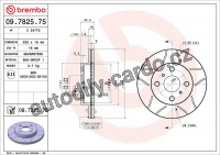 Brzdový kotouč BREMBO MAX 09.7825.75 - TOYOTA Brzdový kotouč BREMBO MAX 09.7825.75 - TOYOTA