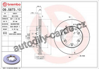 Brzdový kotouč BREMBO 09.5873.10 - NISSAN