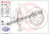 Brzdový kotouč BREMBO 08.7607.11 - MERCEDES-BENZ