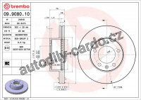 Brzdový kotouč BREMBO 09.9080.10 - NISSAN, OPEL, RENAULT