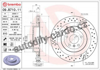 Brzdový kotouč BREMBO 09.B710.11 - MERCEDES-BENZ