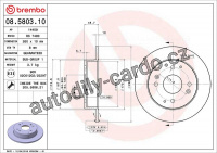 Brzdový kotouč BREMBO 08.5803.10 - HONDA