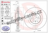 Brzdový kotouč BREMBO 09.R103.11 - MERCEDES-BENZ