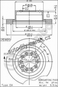 Brzdový kotouč BREMBO 09.3033.10 - FERRARI