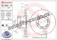 Brzdový kotouč BREMBO 09.9361.10