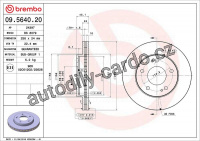 Brzdový kotouč BREMBO 09.5640.20 - MITSUBISHI