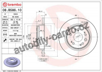 Brzdový kotouč BREMBO 08.B586.10 Brzdový kotouč BREMBO 08.B586.10