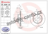 Brzdový kotouč BREMBO 09.3095.20 - SUZUKI Brzdový kotouč BREMBO 09.3095.20 - SUZUKI