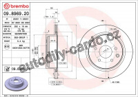 Brzdový kotouč BREMBO 09.8969.20