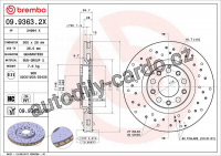 Brzdový kotouč BREMBO 09.9363.2X