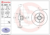Brzdový kotouč BREMBO 08.5834.15 - RENAULT