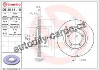 Brzdový kotouč BREMBO 09.9141.10 - DAIHATSU