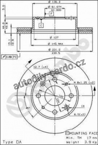 Brzdový kotouč BREMBO 09.3104.10 - HONDA
