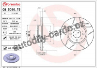 Brzdový kotouč BREMBO MAX 08.5086.75 - FIAT, LANCIA