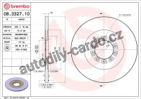 Brzdový kotouč BREMBO 08.3327.10