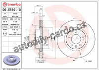 Brzdový kotouč BREMBO 09.5889.10 - OPEL