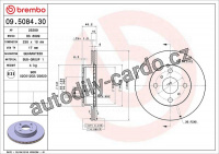 Brzdový kotouč BREMBO 09.5084.30