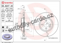 Brzdový kotouč BREMBO 09.A047.41 Brzdový kotouč BREMBO 09.A047.41