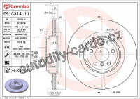 Brzdový kotouč BREMBO 09.C314.11 - BMW