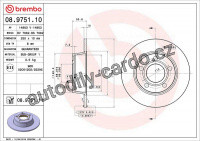 Brzdový kotouč BREMBO 08.9751.11