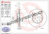 Brzdový kotouč BREMBO 09.5254.21