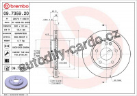 Brzdový kotouč BREMBO 09.7359.21 Brzdový kotouč BREMBO 09.7359.21