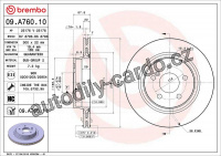 Brzdový kotouč BREMBO 09.A760.11 - MERCEDES-BENZ