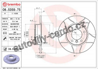 Brzdový kotouč BREMBO MAX 08.5359.75 - BMW Brzdový kotouč BREMBO MAX 08.5359.75 - BMW