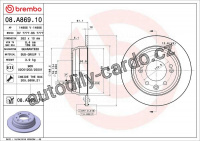 Brzdový kotouč BREMBO 08.A869.11