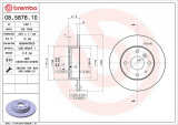 Brzdový kotouč BREMBO 08.5878.10 - DAIHATSU