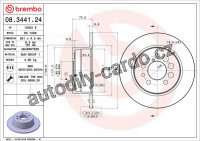 Brzdový kotouč BREMBO 08.3441.24 - VOLVO