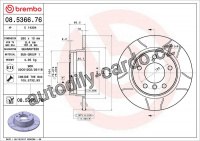 Brzdový kotouč BREMBO MAX 08.5366.76 - BMW Brzdový kotouč BREMBO MAX 08.5366.76 - BMW