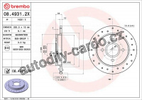 Brzdový kotouč BREMBO 08.4931.2X