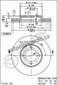 Brzdový kotouč BREMBO 09.5678.10