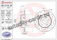 Brzdový kotouč BREMBO 08.5178.3X