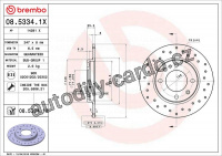 Brzdový kotouč BREMBO 08.5334.1X