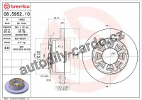 Brzdový kotouč BREMBO 08.5952.10 - IVECO