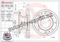 Brzdový kotouč BREMBO 09.7315.20 - IVECO