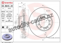 Brzdový kotouč BREMBO 09.B845.20